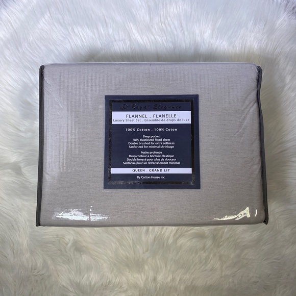 Kate & Co. Other - ✨SALE✨Queen 4pc Light Grey Flannel Bedsheets